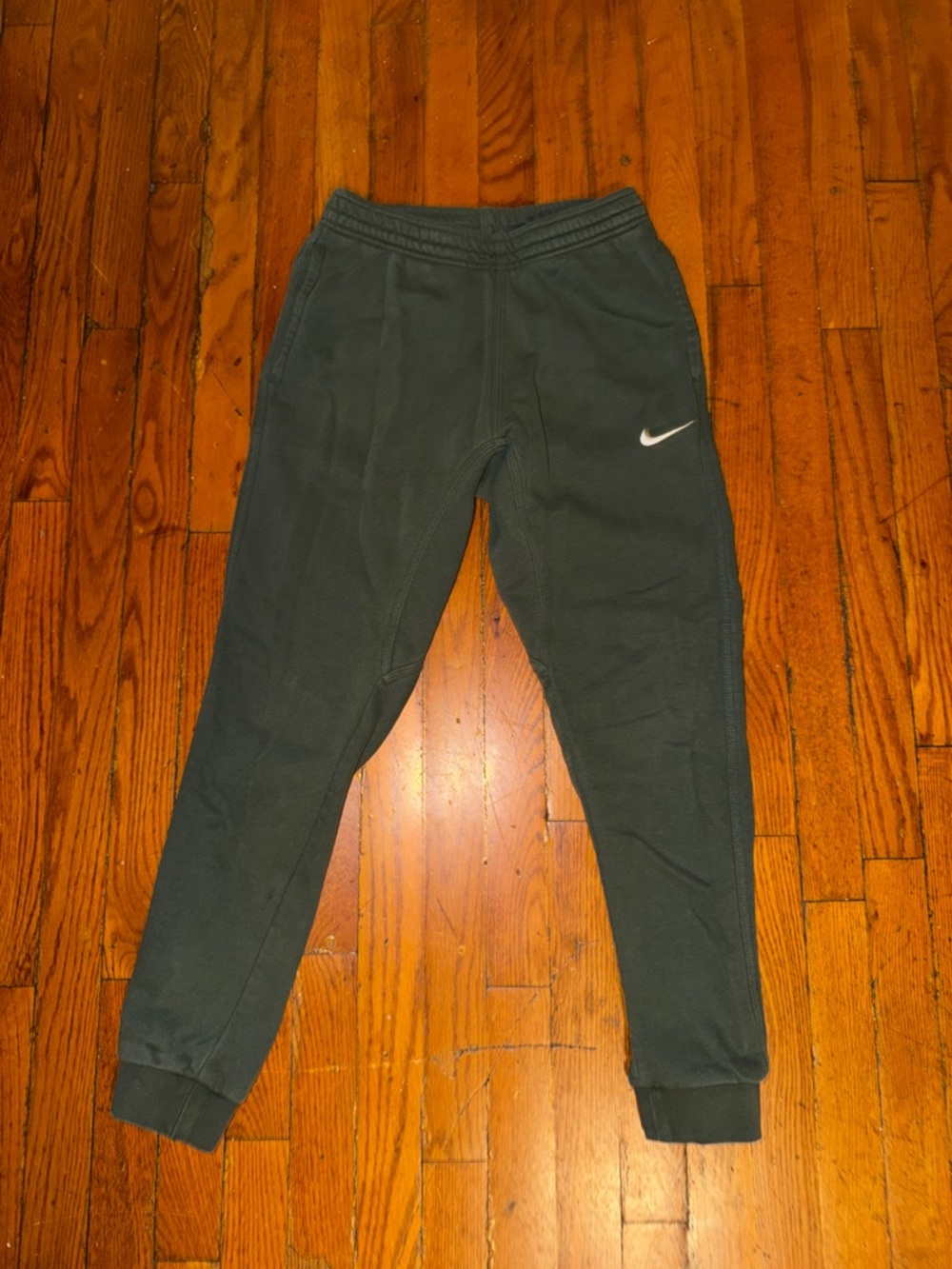 Nike men Dark Green Jogger Sweatpants with White Swoosh
